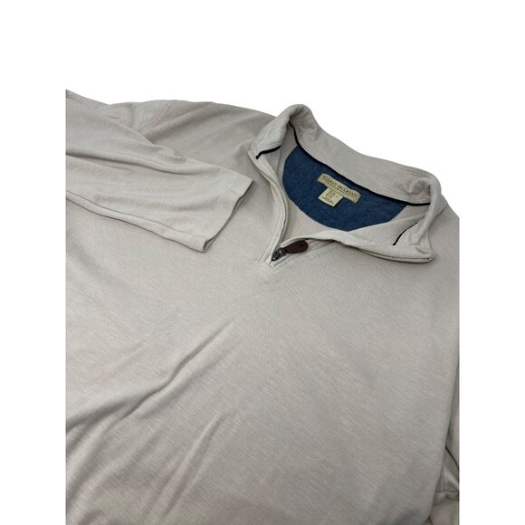 Elliot Mulryan Beige Long Sleeve Quarter-Zip Top Mens XL - Picture 3 of 4